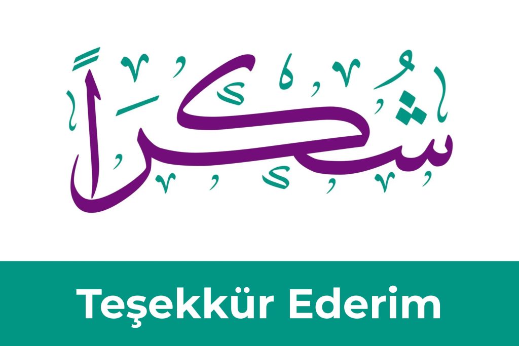Arapçada teşekkür ederim nasıl denir