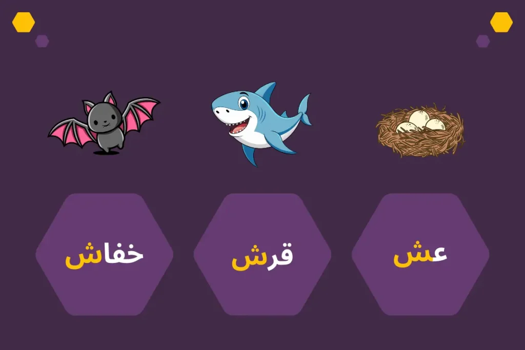 Letter ش (Shīn) in the Final Position