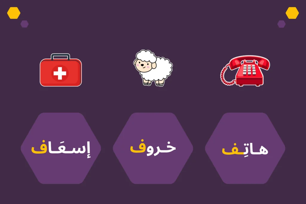 The letter ف in final position