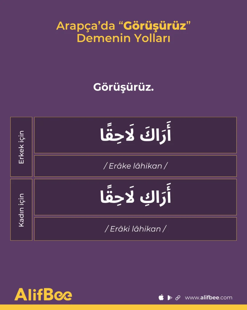 Arapça'da “Görüşürüz” Demenin 7 Yolu 4 Görüşürüz