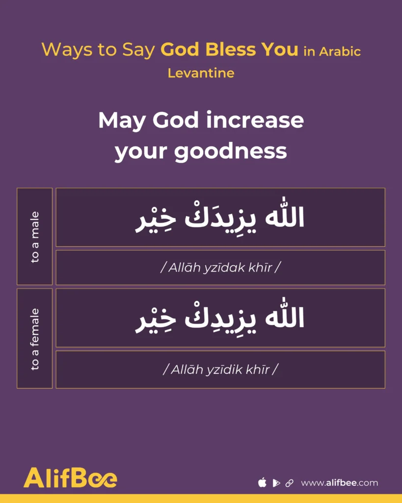May God increase your goodness