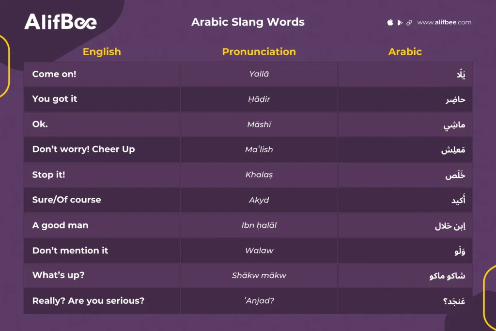 Most Common Arabic Slang Words and Expressions