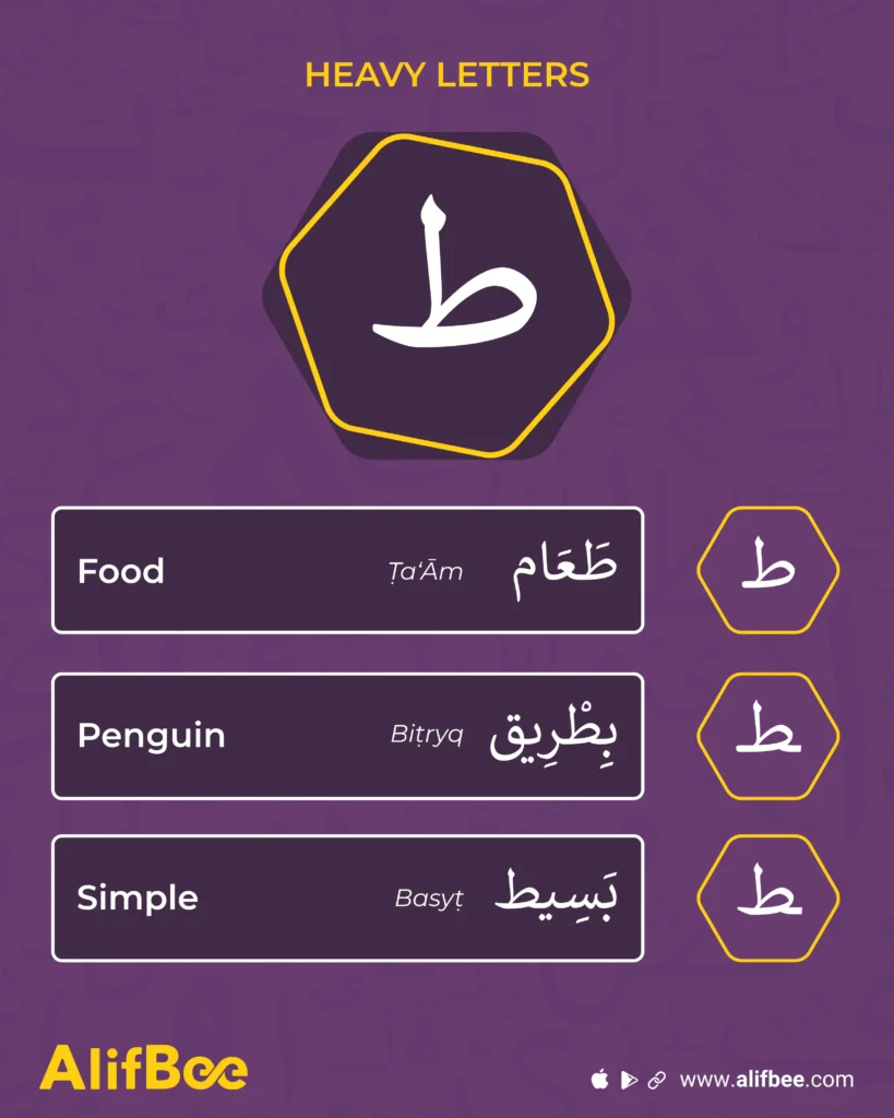 Letter ط from Heavy letters in Arabic