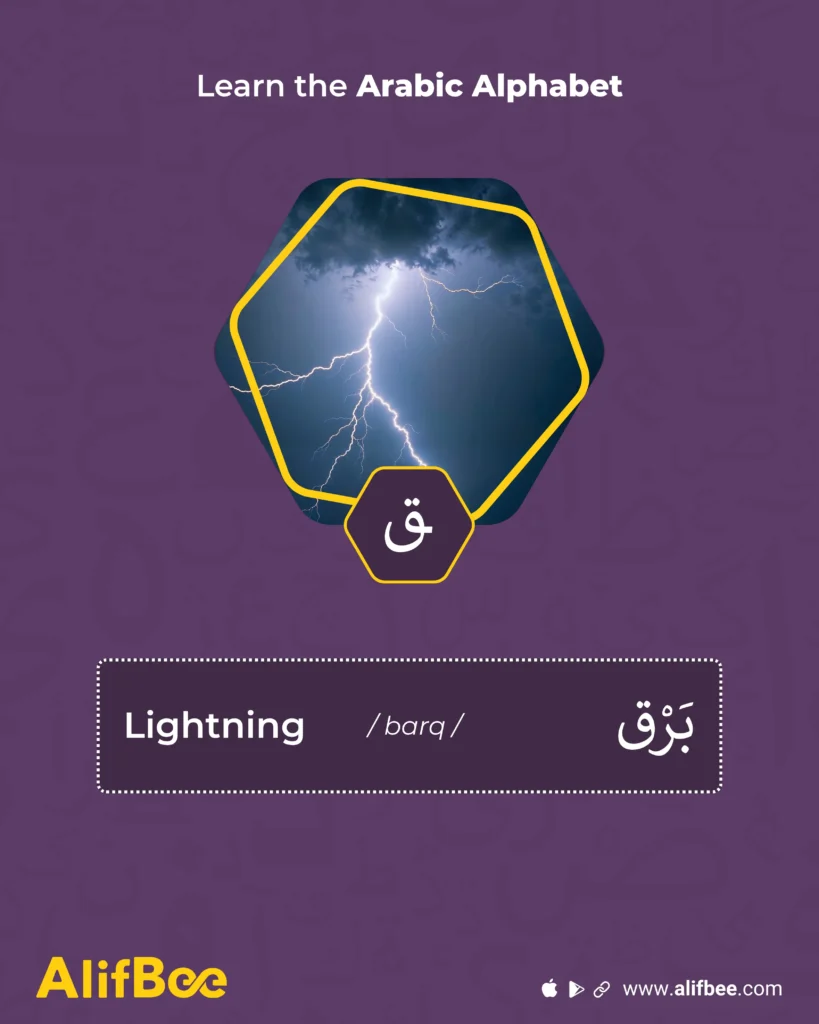 Learn the Arabic Alphabet: The letter ق /qāf/ | Alifbee Blog