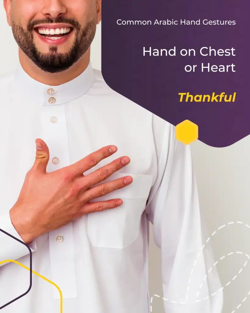Hand on Chest - Arabic Hand Gestures