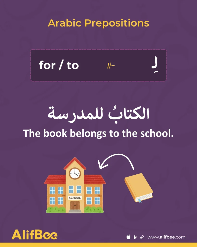 Arabic prepositions - li