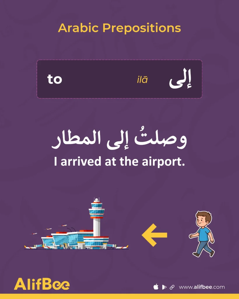 Arabic prepositions - ila