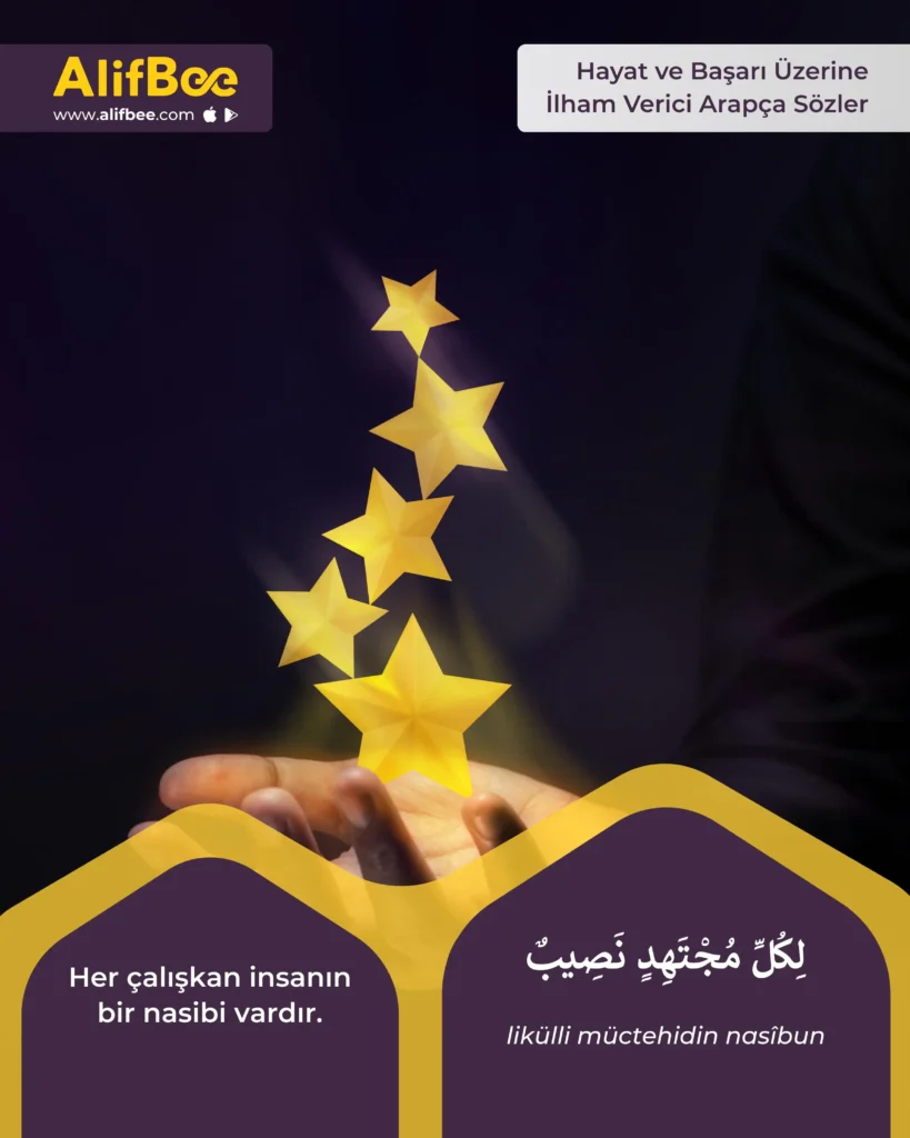 Her çalışkan insanın bir nasibi vardır