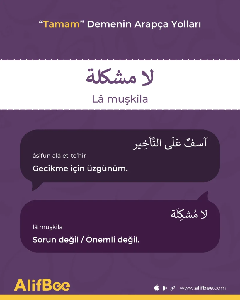 Arapçada tamam 5