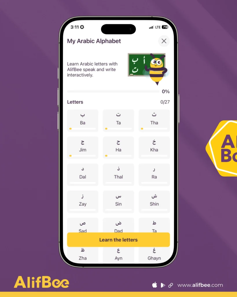 Learn the Arabic Alphabet with AI in AlifBee